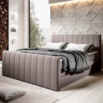 Postel boxspring TAJA šedohnědá, 180x200 cm 1