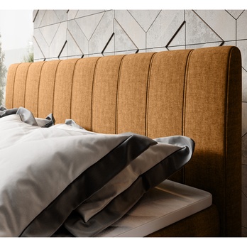 Postel boxspring TAJA oranžová, 160x200 cm 4