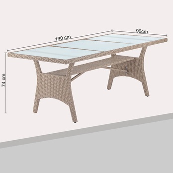 Zahradní stůl TAKEO 3 krémová 4