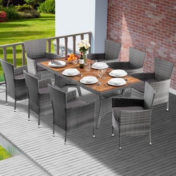 Zahradní stůl TAKEO 3 šedá/akácie 1