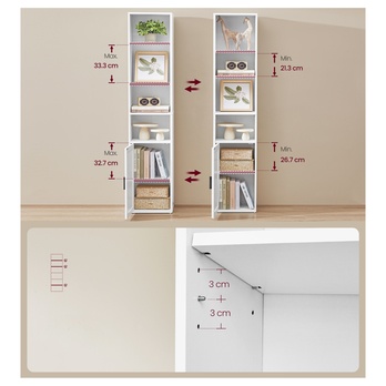 Knihovna TALL bílá 2