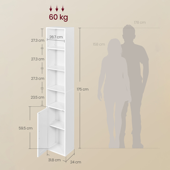 Knihovna TALL bílá 4