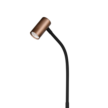 Stojací lampa TARYN kávová/bílá/černá 1
