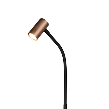 Stojací lampa TARYN kávová/bílá/černá 3