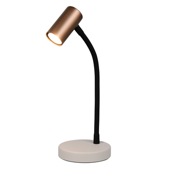 Stolní lampa TARYN kávová/bílá/černá 2