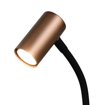 Stolní lampa TARYN kávová/bílá/černá 3