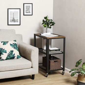 Servírovací stolek  TAVIRA černá/hnědá 3