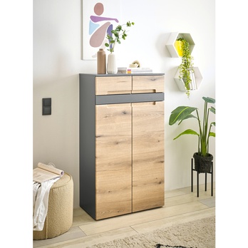 Komoda  TAYLOR 1 dub evoke/antracitová 4