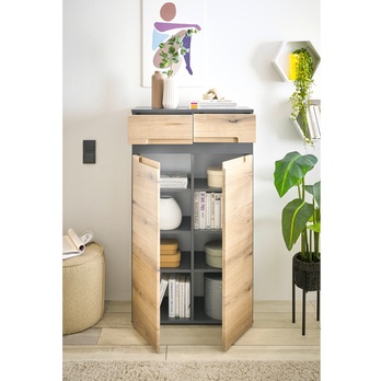 Komoda  TAYLOR 1 dub evoke/antracitová 6