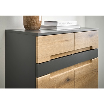 Komoda  TAYLOR 1 dub evoke/antracitová 8