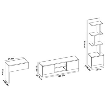 Obývací stěna TEAM bílá 6