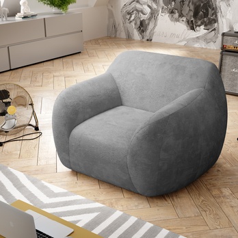 Křeslo TEDDY šedá 2