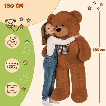 Plyšová hračka TEDDY hnědá, výška 150 cm 1
