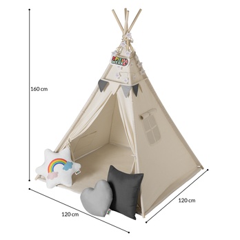 Dětský stan TEEPEE bílá 3