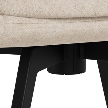 Jídelní židle TENNA písková/matná černá 6