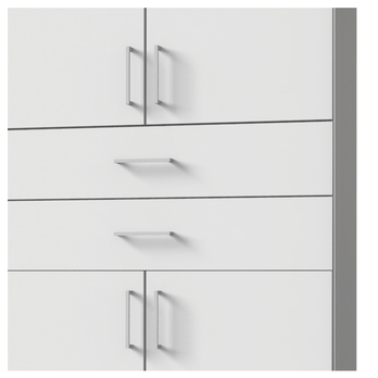 Šatní skříň se zrcadlem TERENCE bílá 3