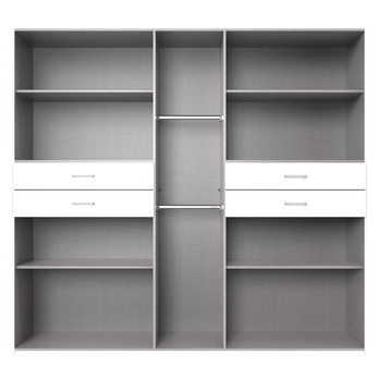 Šatní skříň se zrcadlem TERENCE bílá 2