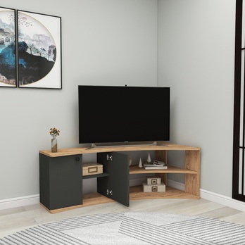TV komoda TERMERA borovice/antracitová 2