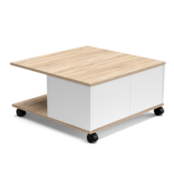 Konferenční stolek TERNI dub sonoma/bílá 3