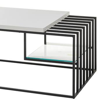 Konferenční stolek THABA bílá matná/černá 4