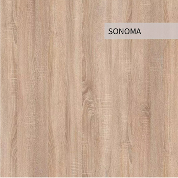 Kuchyňská sestava THAMAR bílá vysoký lesk/dub sonoma, šířka 260 cm 3