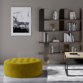 Taburet THOM hořčicová 1