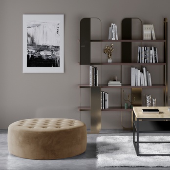 Taburet THOM světle hnědá 1