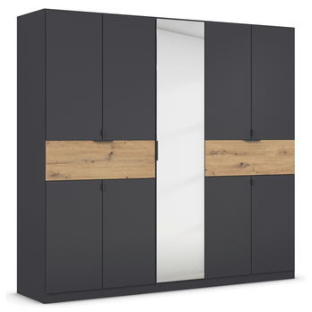 Šatní skříň TICAO IV metalická šedá/dub artisan, šířka 226 cm 3