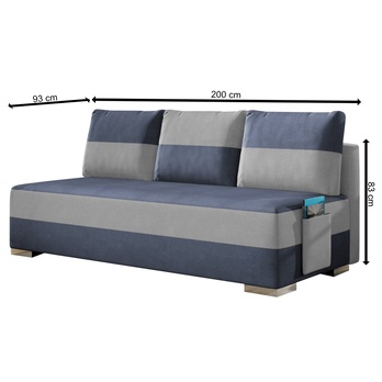 Pohovka TILDA II šedá/modrá 8