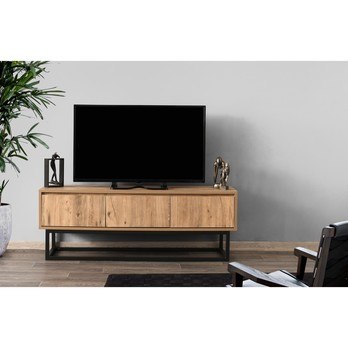 TV komoda TILSIM borovice/černá, šířka 140 cm 3