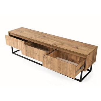 TV komoda TILSIM borovice/černá, šířka 180 cm 2