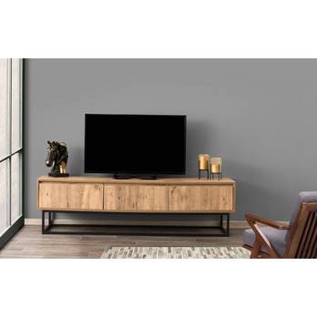 TV komoda TILSIM borovice/černá, šířka 180 cm 3