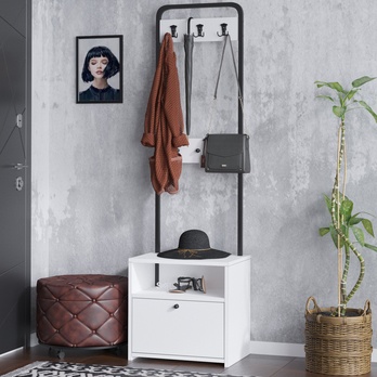 Předsíňová sestava TINA bílá/černá 1