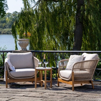 Zahradní křeslo TIRROCANO hnědá/béžová, šířka 86 cm 1