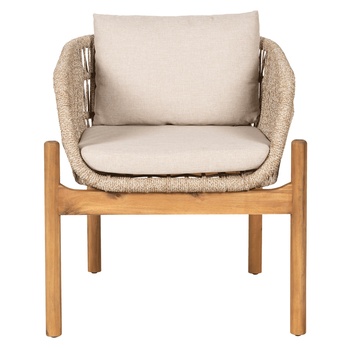 Zahradní křeslo TIRROCANO hnědá/béžová, šířka 65 cm 1