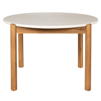 Zahradní stůl TIRROCANO přírodní/bílá, průmer 120 cm 1