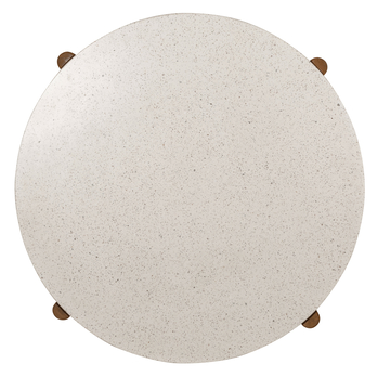 Zahradní stůl TIRROCANO přírodní/bílá, průmer 120 cm 2