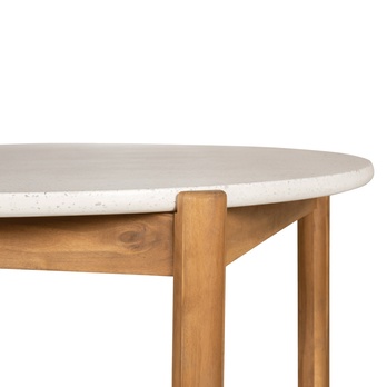 Zahradní stůl TIRROCANO přírodní/bílá, průmer 120 cm 4