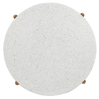 Zahradní stolek TIRROCANO přírodní/bílá, průměr 85 cm 4