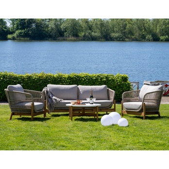 Zahradní pohovka TIRROCANO hnědá/béžová 1