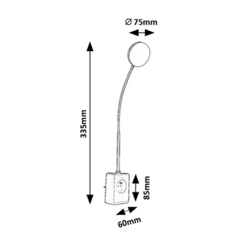 Svítidlo do zásuvky TIVRO E černá 3