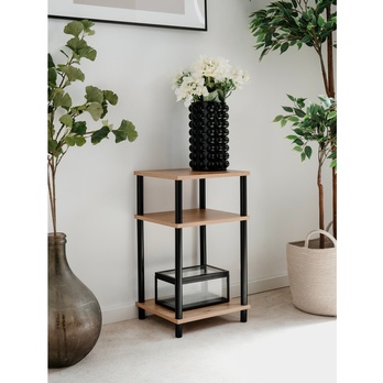 Přístavný stolek TOBI černá/dub artisan 1