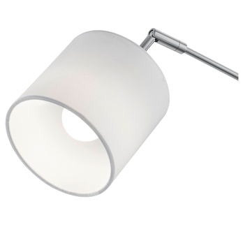 Stojací oblouková lampa TOMMY bílá/chrom 2