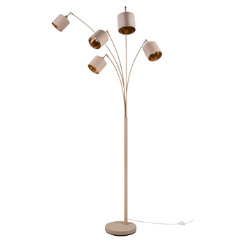 Stojací oblouková lampa TOMMY písková/zlatá 1