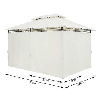 Zahradní altán TOPAS krémová 5