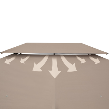 Zahradní altán TOPAS šedá 1