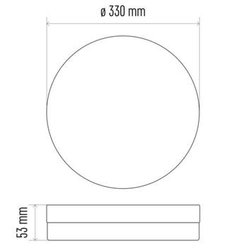 Stropní LED svítidlo TORI 2 bílá, hloubka 33 cm 5