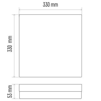 Stropní LED svítidlo TORI 4 bílá, hloubka 33 cm 5
