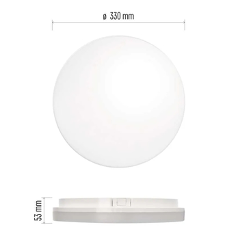 Stropní koupelnové svítidlo TORI bílá, průměr 33 cm 8