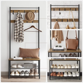 Předsíňová sestava TOURCO černá/medová 4